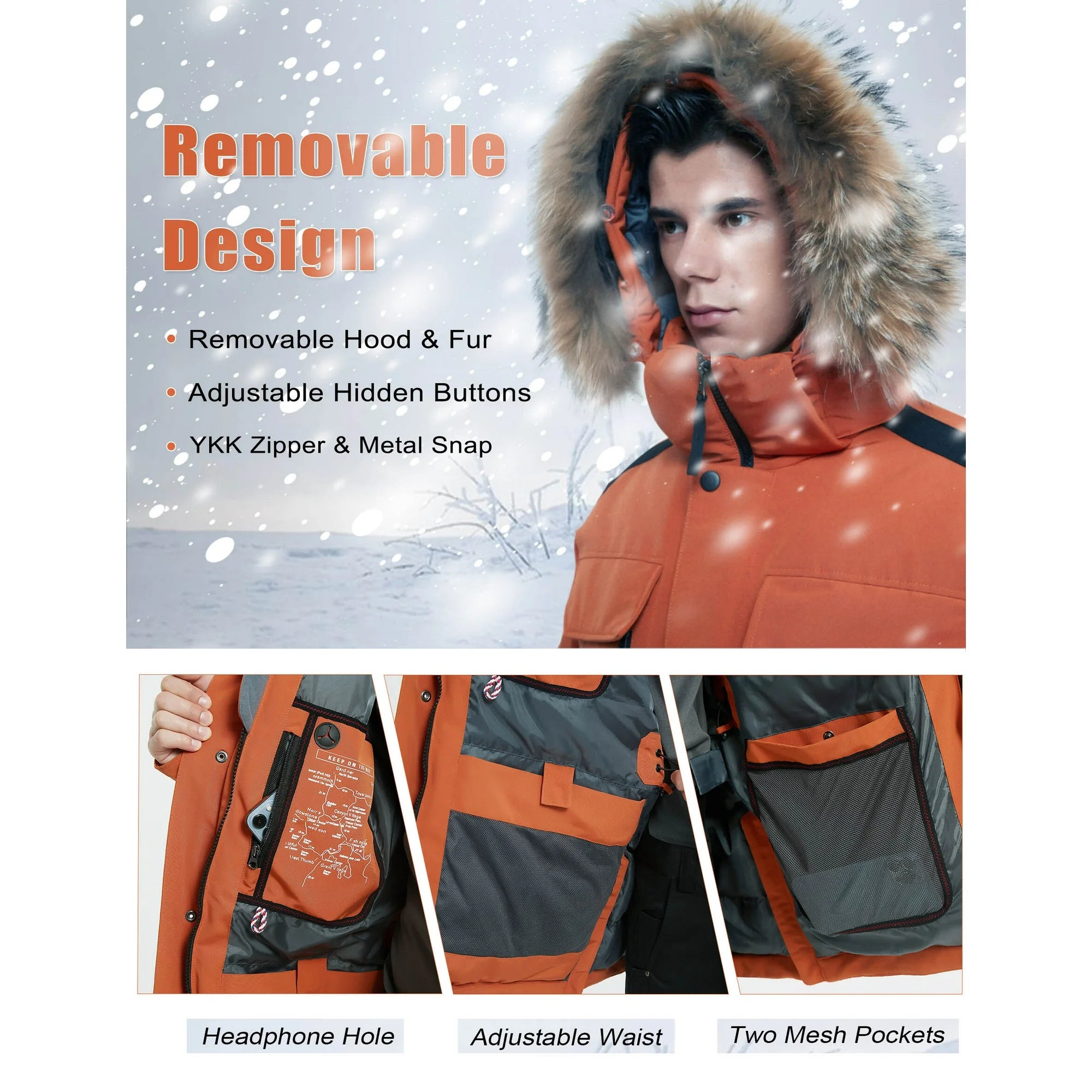 WATERPROOF JACKET DARK PARKA