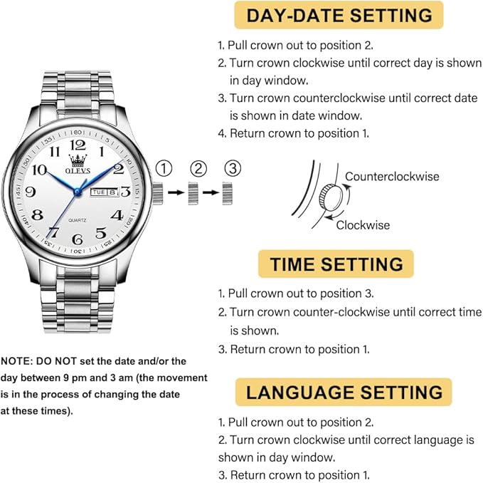 CORVEN STAINLESS STEEL WATCH