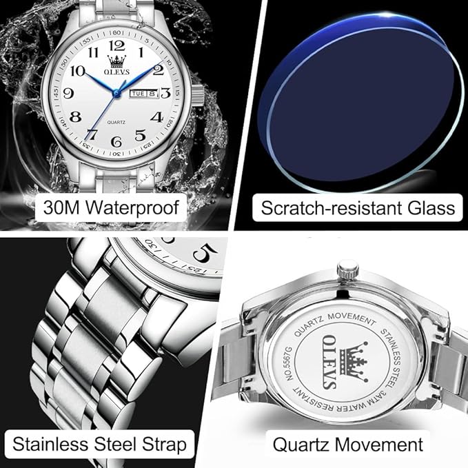 CORVEN STAINLESS STEEL WATCH