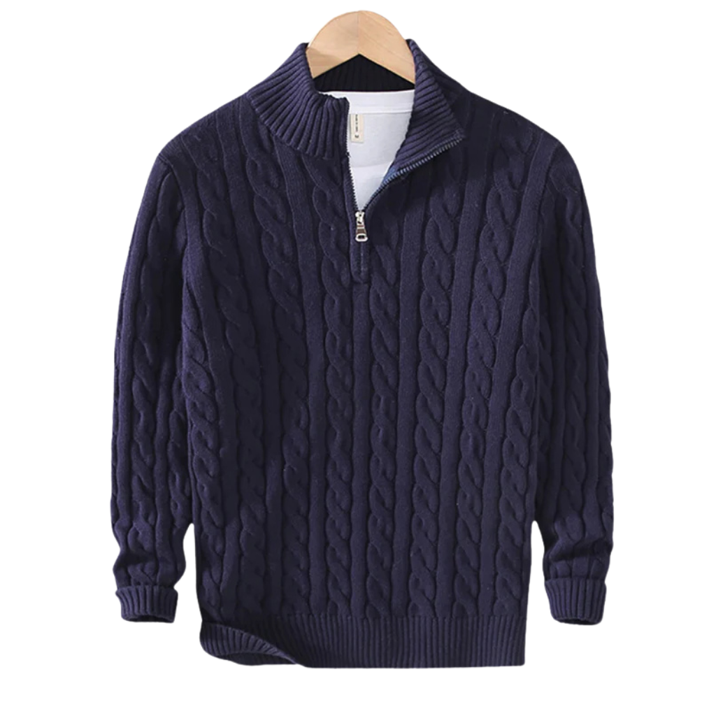 MAYFAIR HALF ZIP SWEATER
