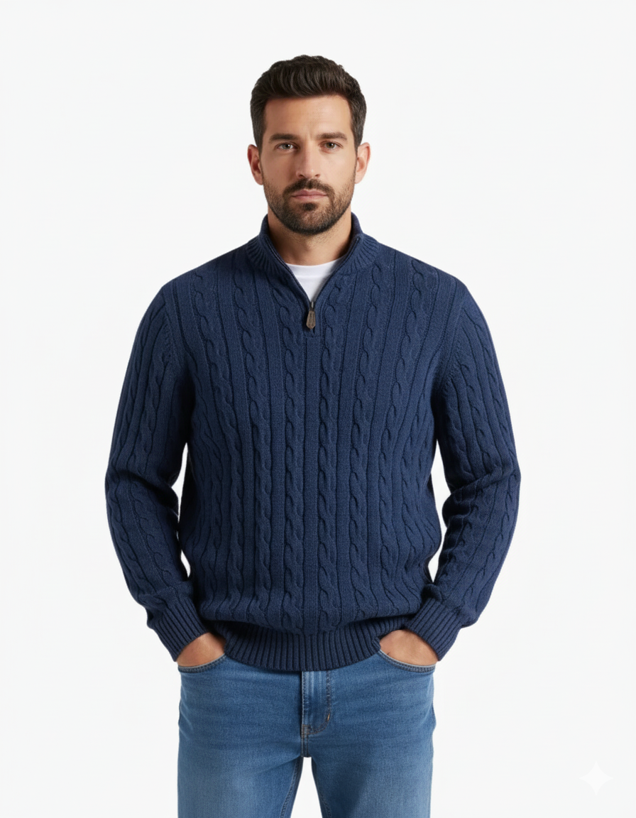 MAYFAIR HALF ZIP SWEATER