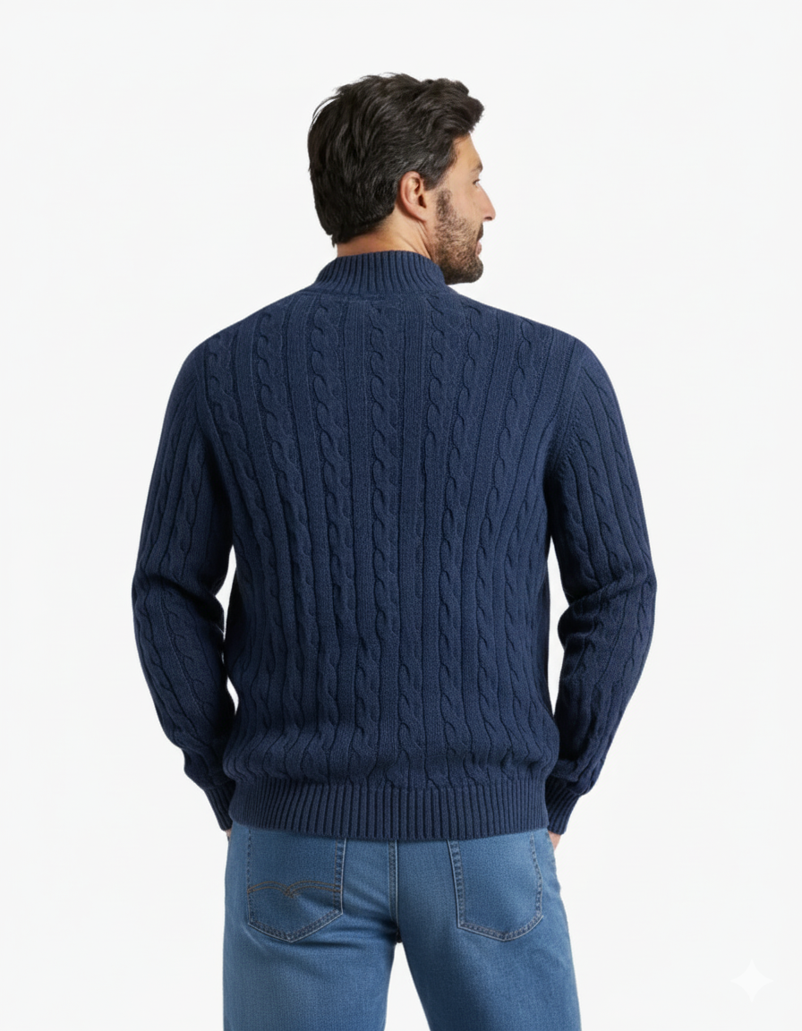 MAYFAIR HALF ZIP SWEATER
