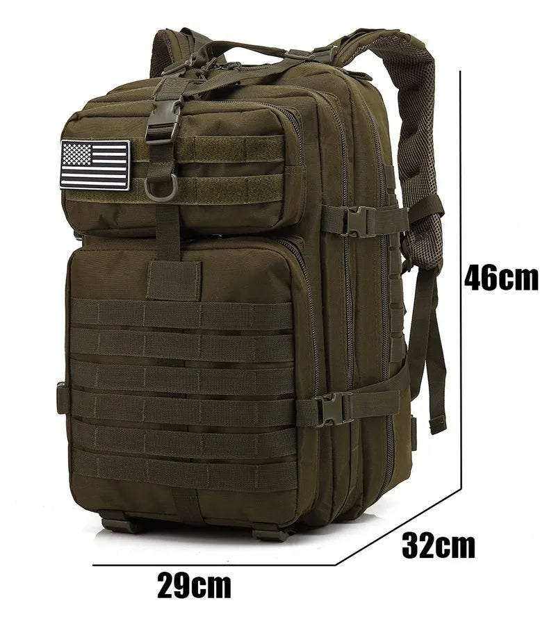 GREEN MILITARY TACTICAL 50L RUCKSACK