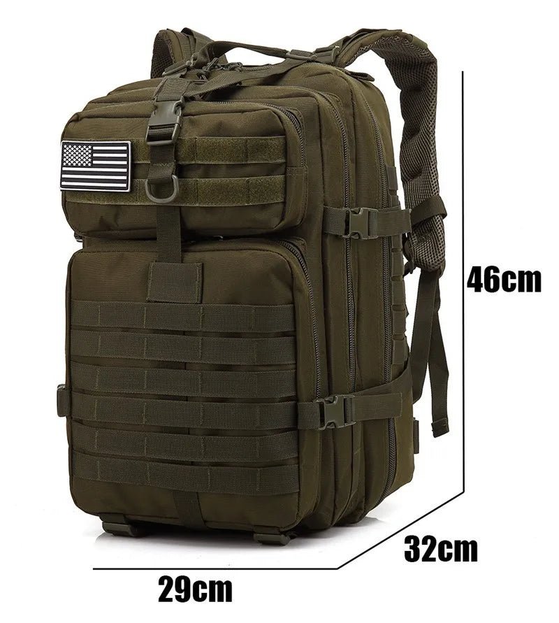 GREEN MILITARY TACTICAL 50L RUCKSACK - Sovira