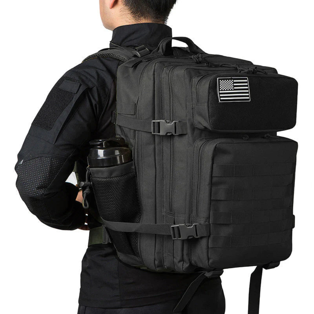 BLACK MILITARY TACTICAL 50L RUCKSACK