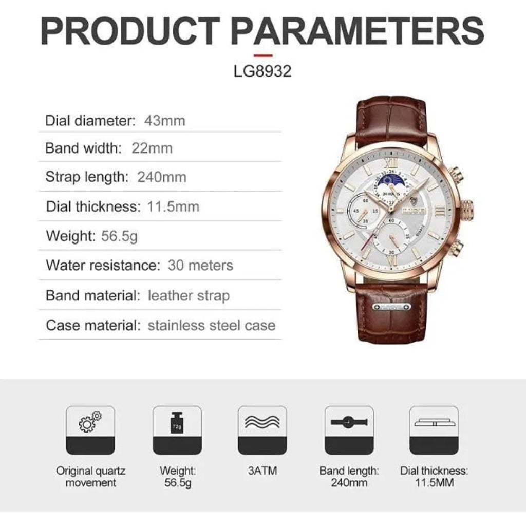 BLACKMERE STAINLESS STEEL WATCH