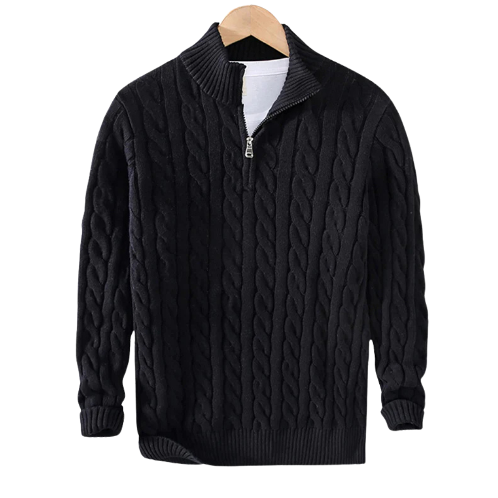 MAYFAIR HALF ZIP SWEATER