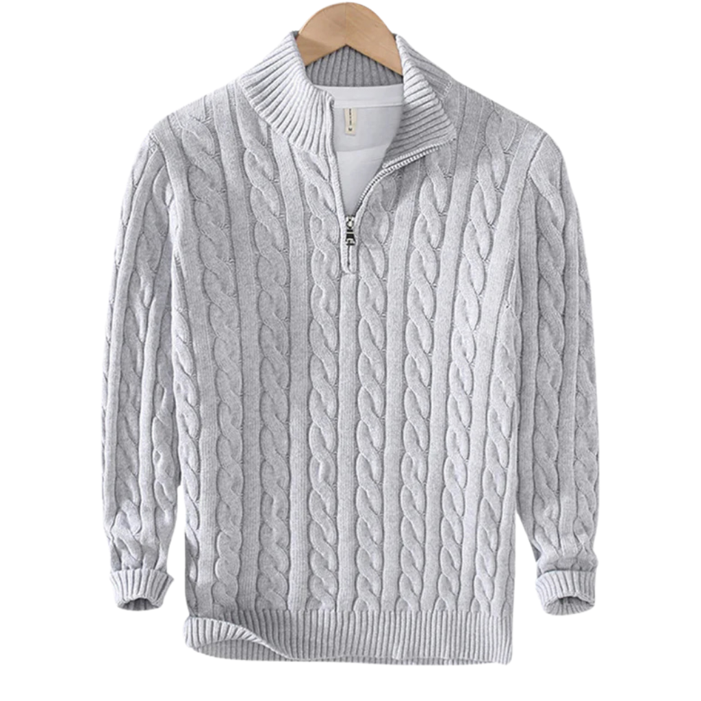 MAYFAIR HALF ZIP SWEATER
