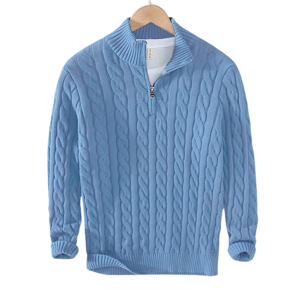 MAYFAIR HALF ZIP SWEATER