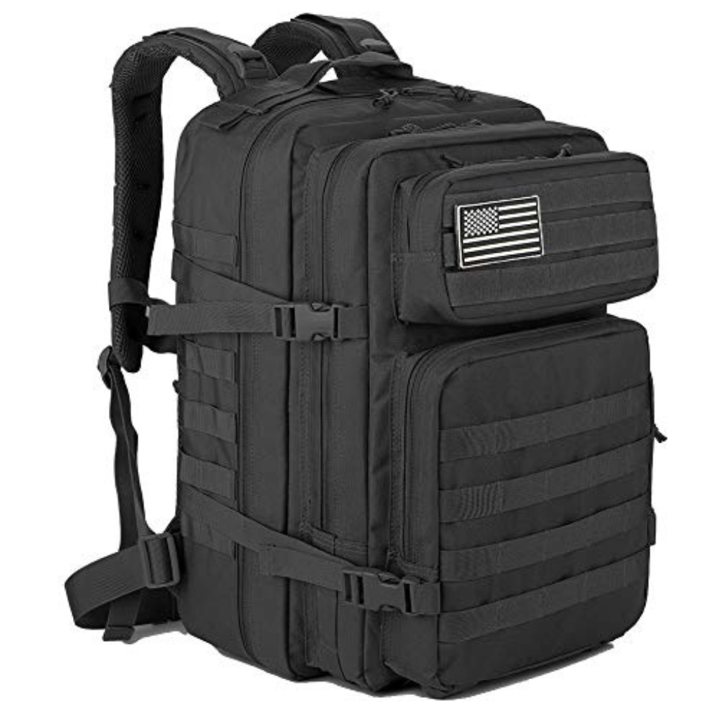 BLACK MILITARY TACTICAL 50L RUCKSACK